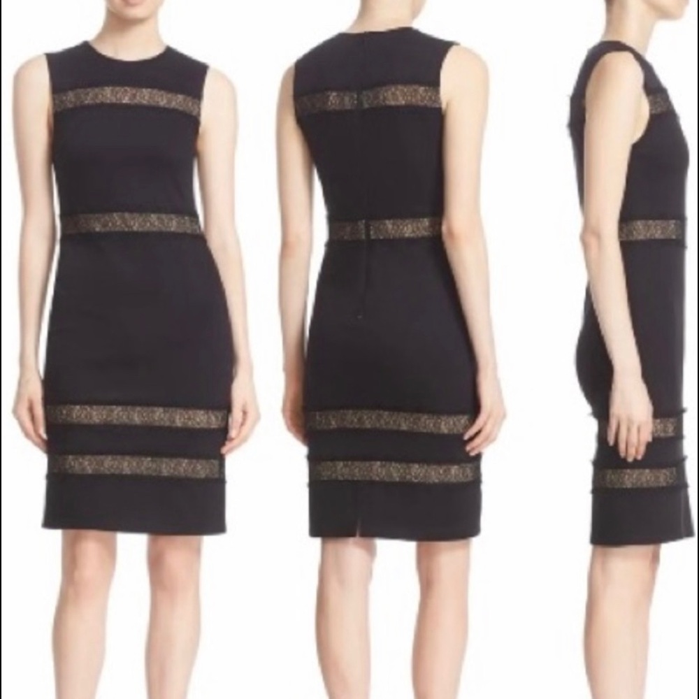 Alice + Olivia Black Kerrie Lace Dress sleeves 4